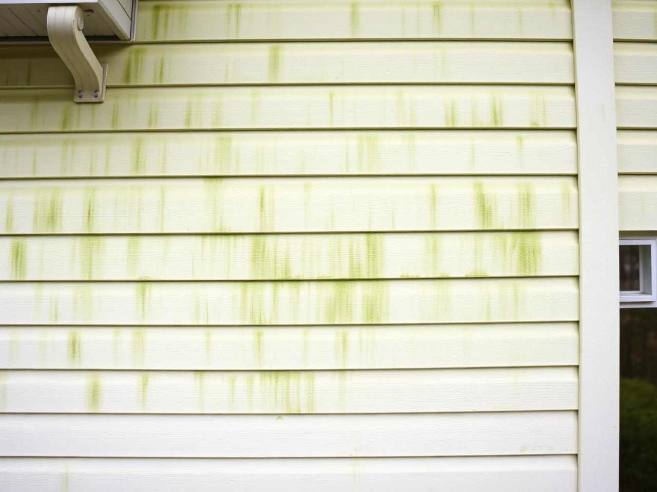 Revêtement extérieur de maison avant lavage
